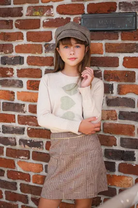 OATMEAL HEART KNIT SWEATER