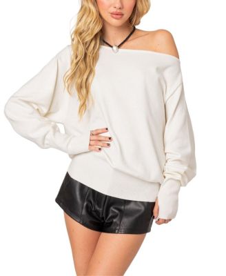 Off Shoulder Oversized Sweater