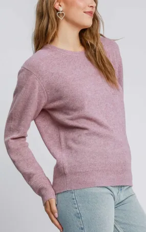 Plum Crew Neck Pullover Sweater