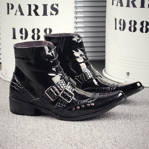 Punk Pike Snakeskin Boots