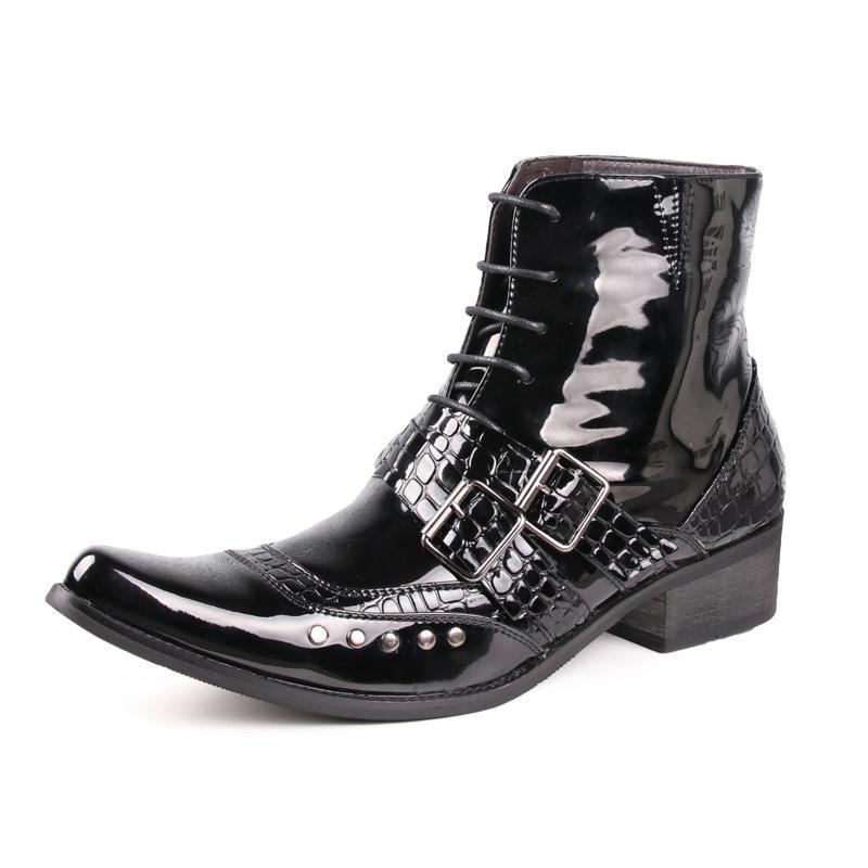 Punk Pike Snakeskin Boots