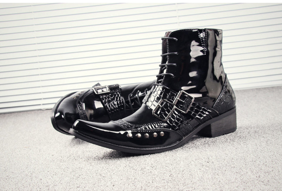 Punk Pike Snakeskin Boots