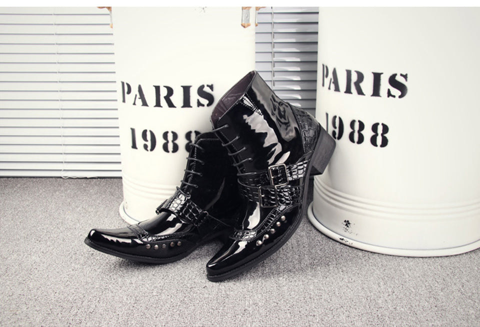 Punk Pike Snakeskin Boots