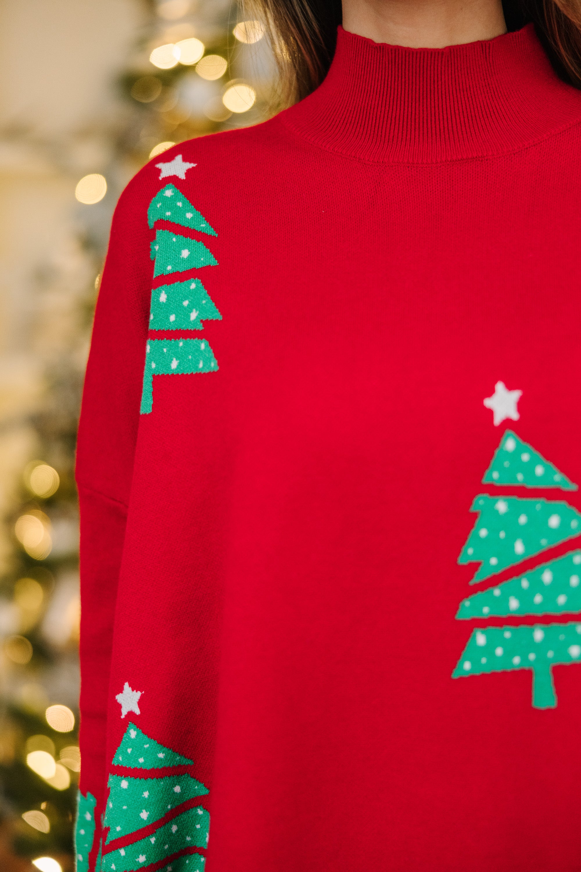 Quick Decisions Red Christmas Tree Sweater