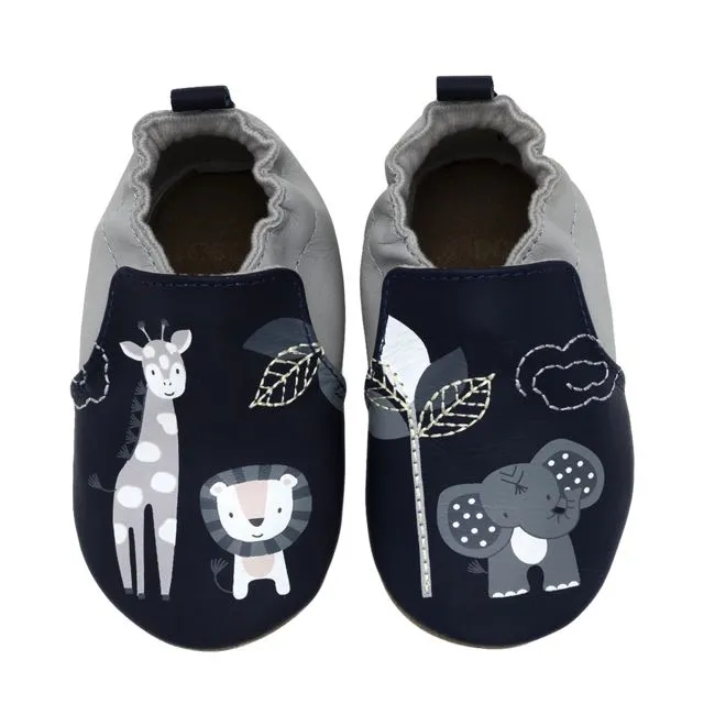 Robeez Soft Soles Hello World Navy