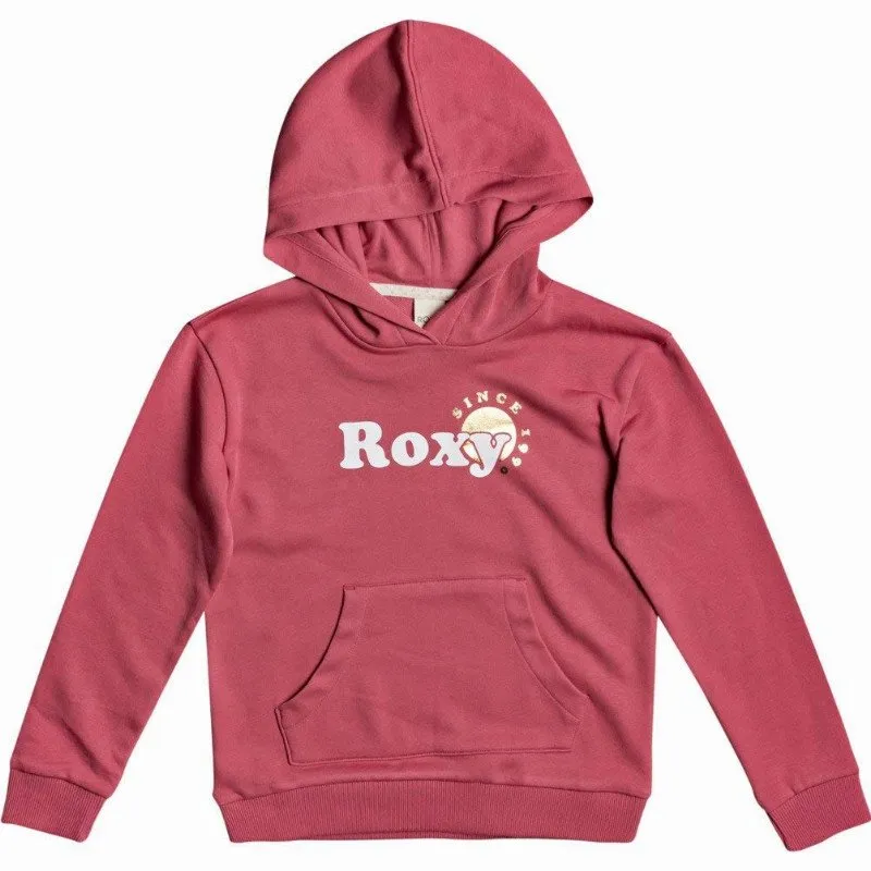 Roxy INDIAN POEM FOIL B - ORGANIC HOODIE FOR GIRLS 4-16 PINK