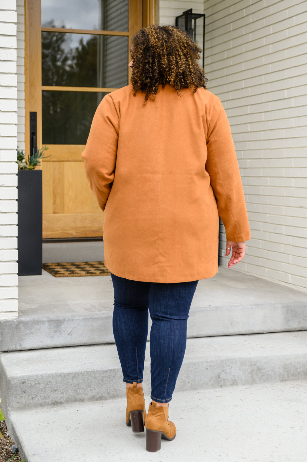 She's On Point Collared Coat In Rust