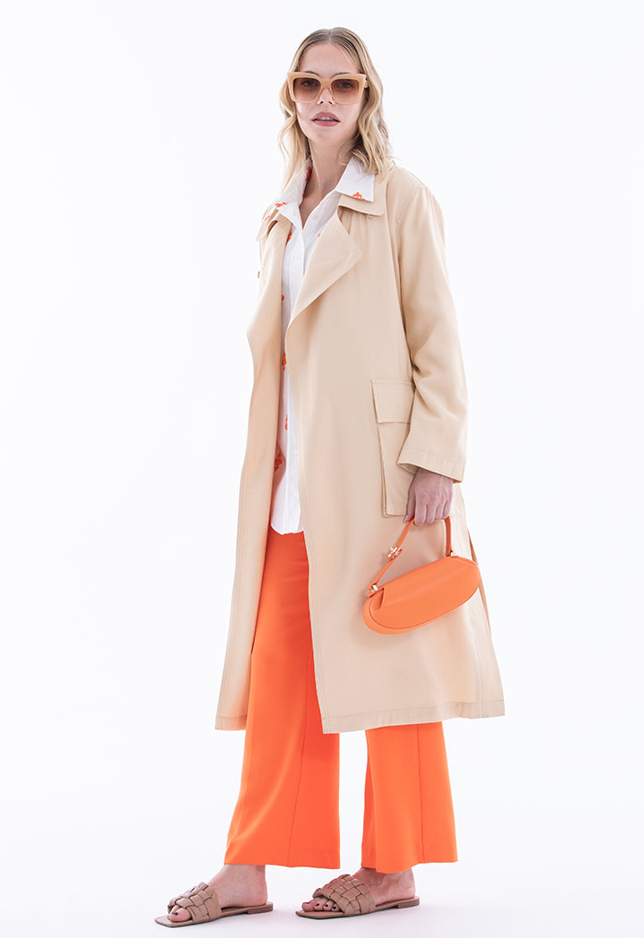 Solid Lightweight Side Slits Coat