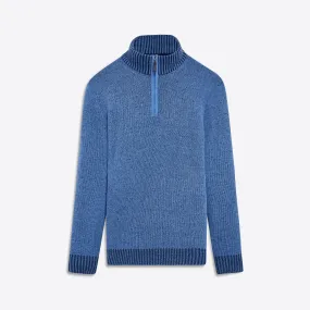 Solid Quarter Zip Pullover Sweater