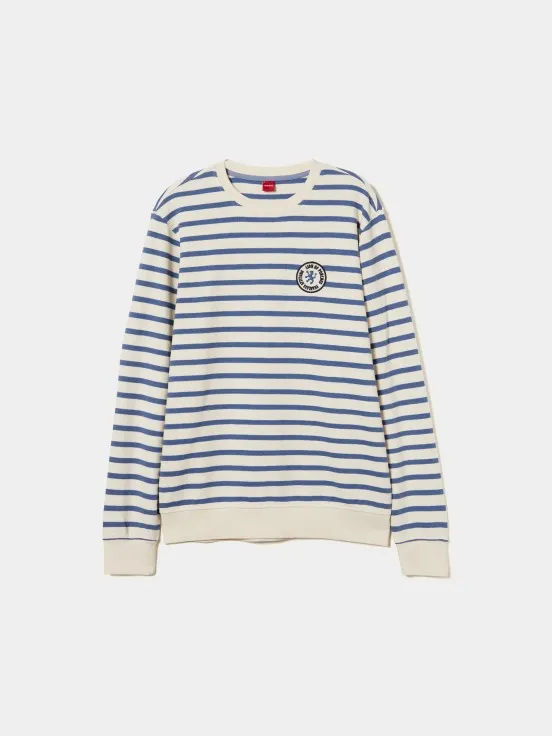 Striped cotton sweater