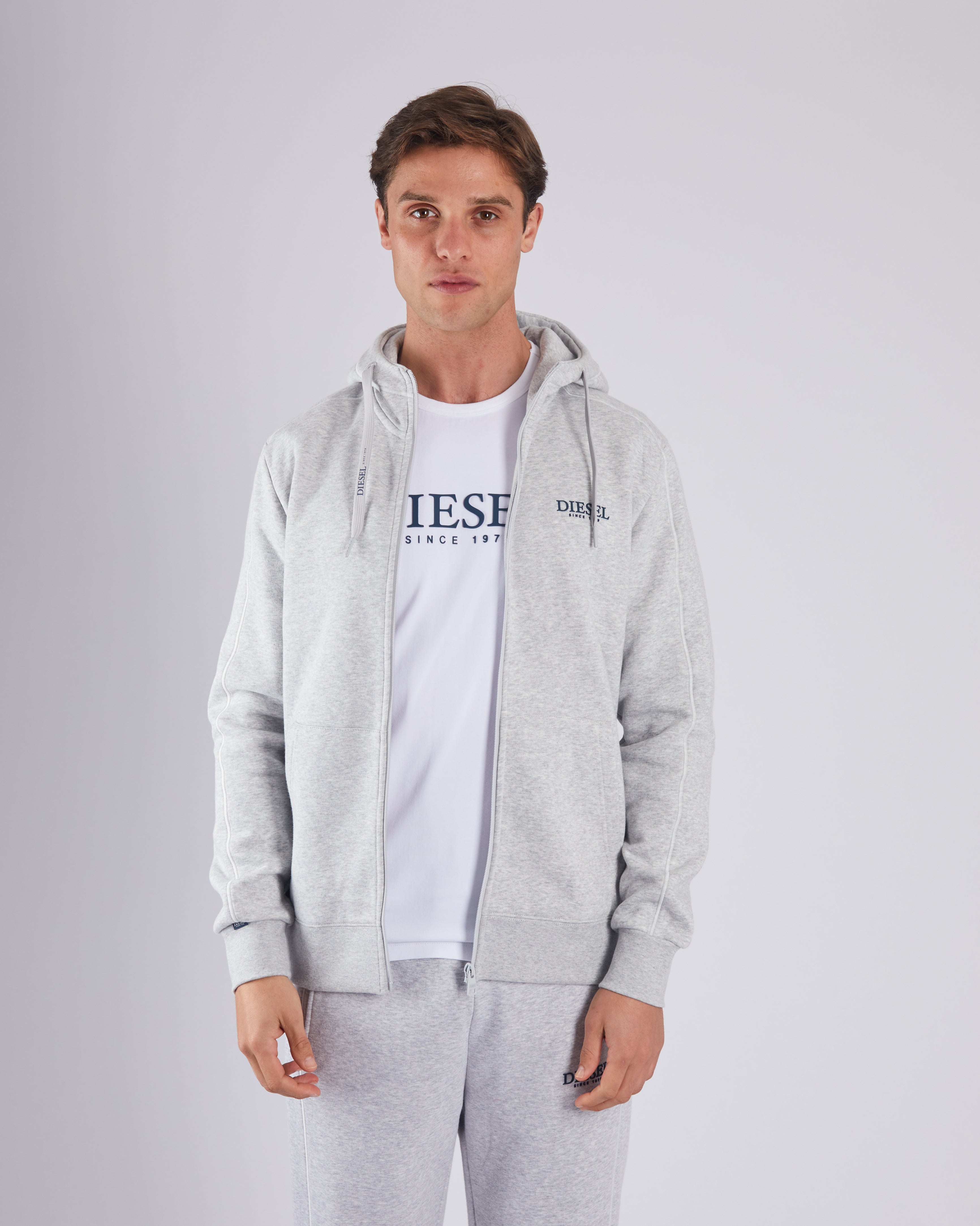 Tadgh Zipper Grey Marl