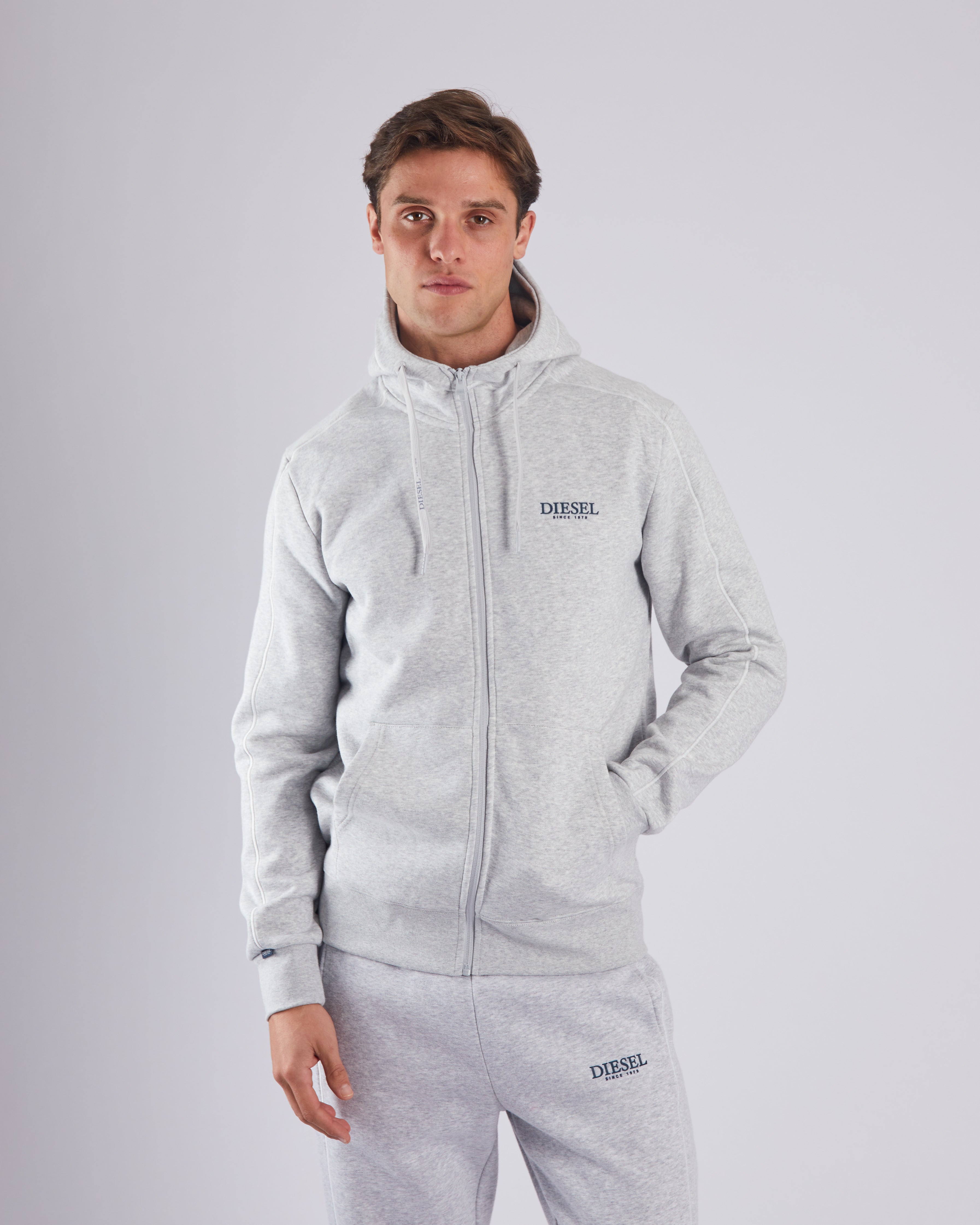 Tadgh Zipper Grey Marl