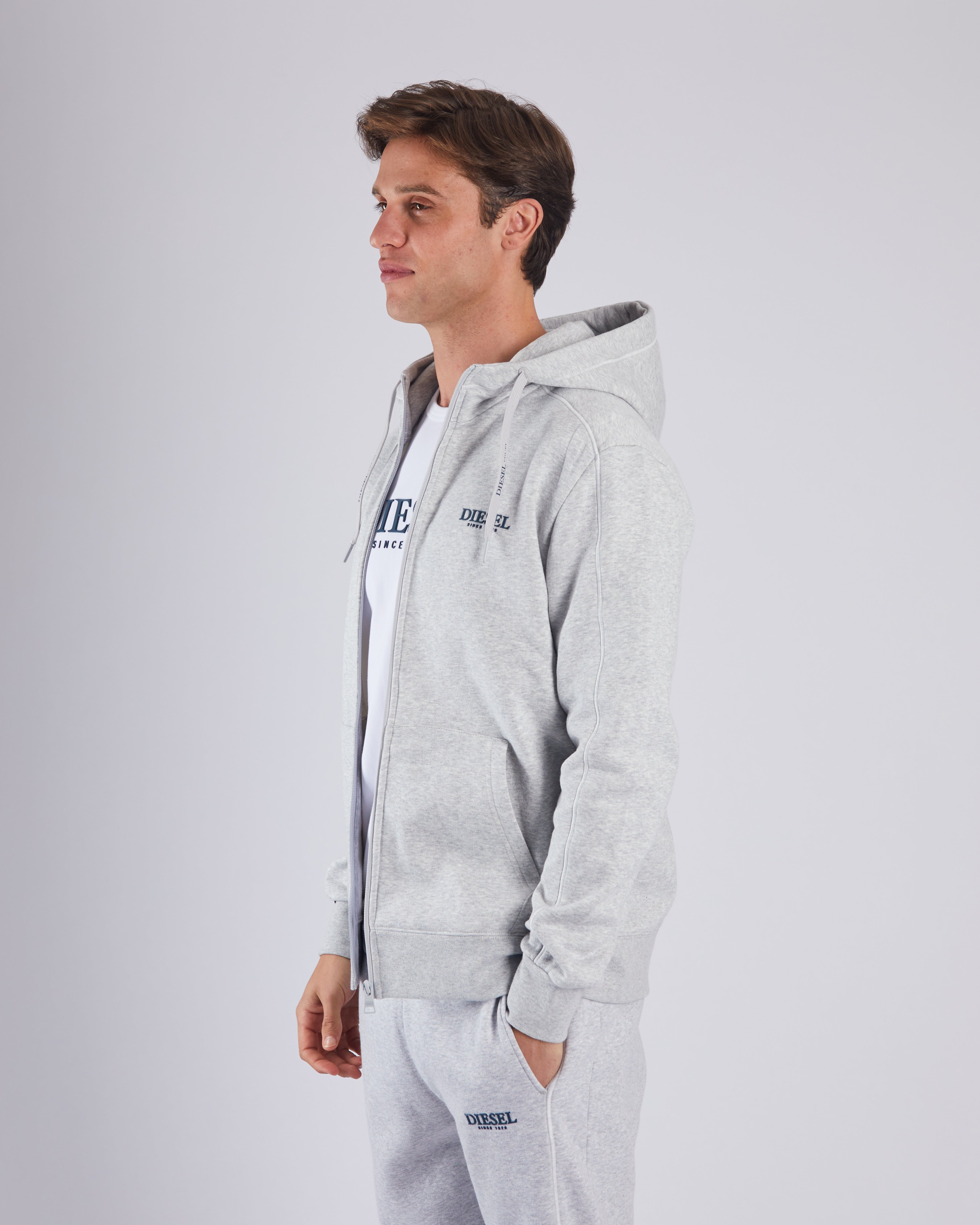 Tadgh Zipper Grey Marl