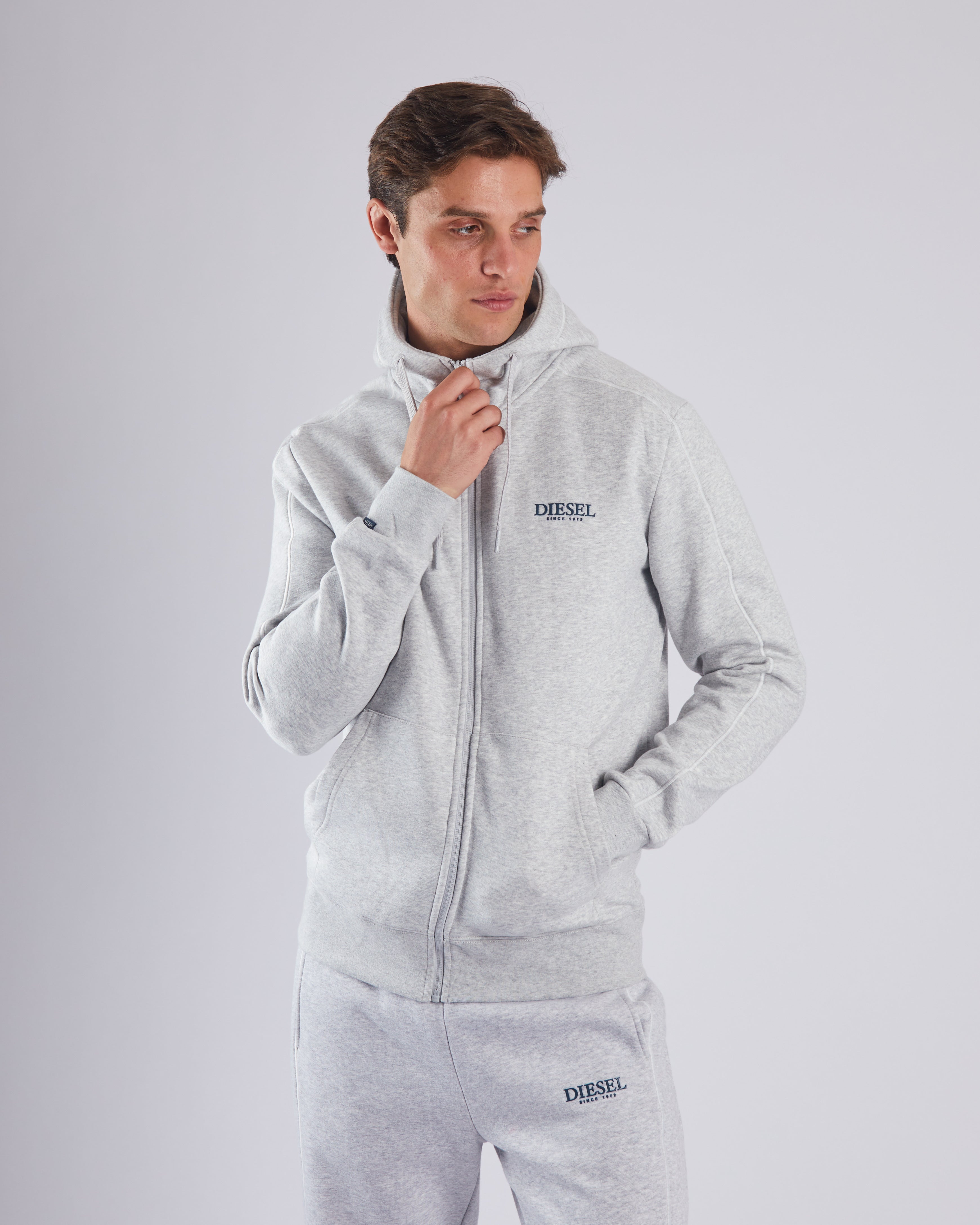 Tadgh Zipper Grey Marl