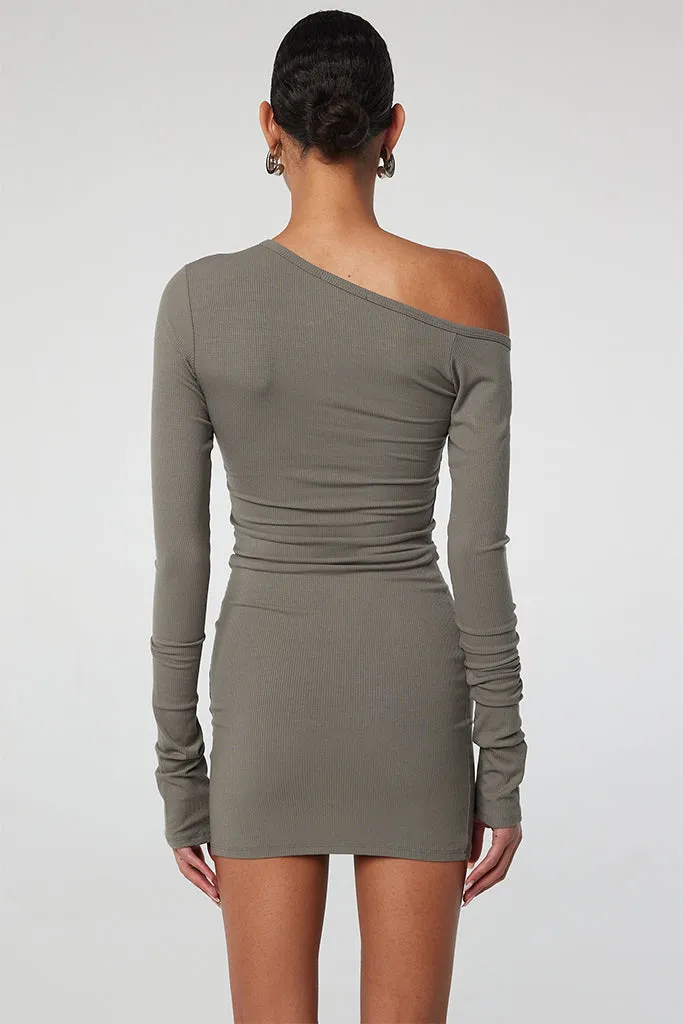 The Line By K - Rori Dress - Charcoal Grey