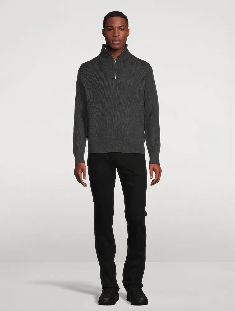 THEORY Wool Zip Pullover Sweater