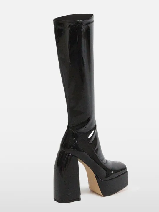 Thick Platform High Heel Knee Boots