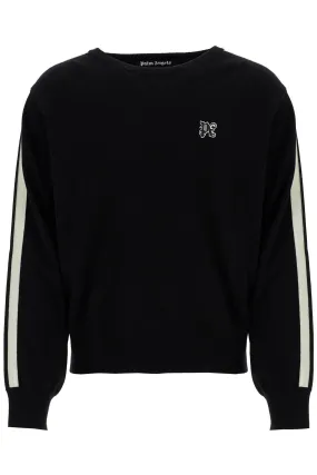 track band pullover sweater with