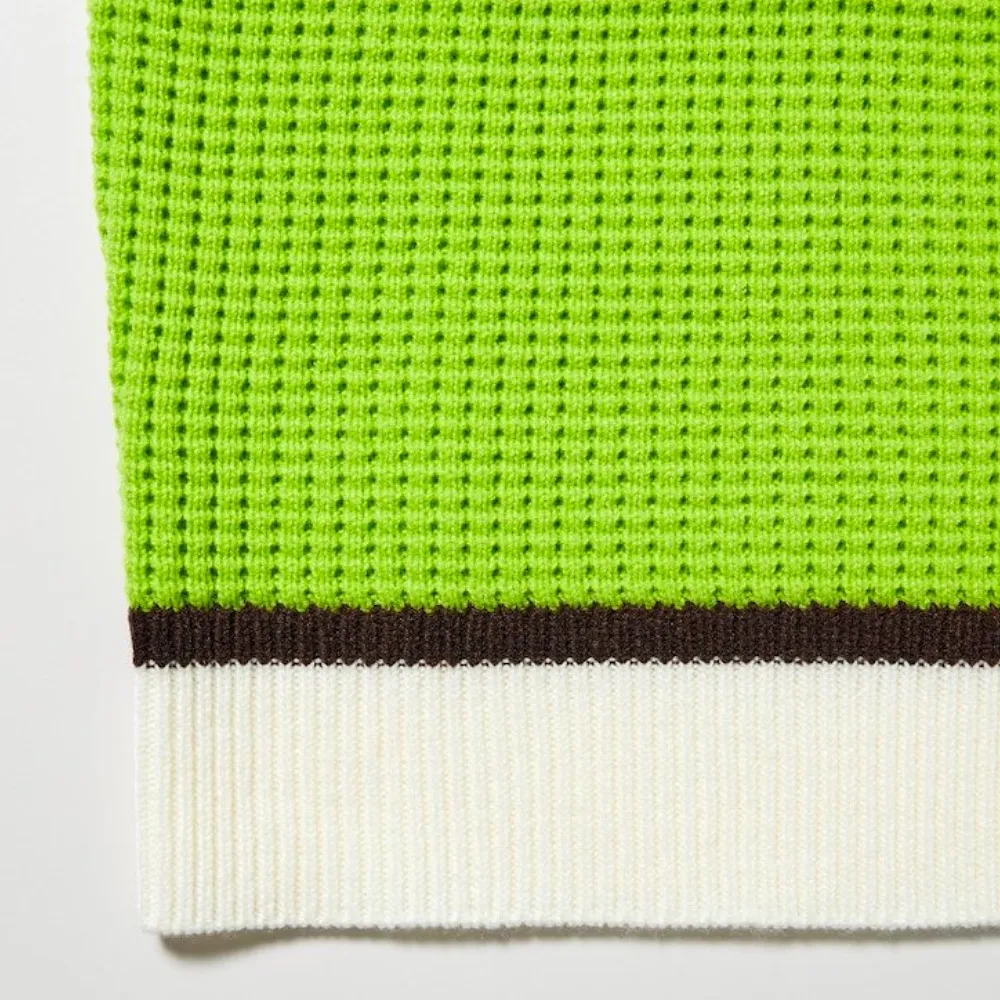 Uniqlo Marni Popcorn Knitted V Neck Vest Green