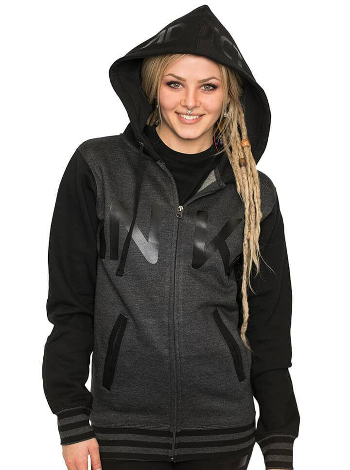 Unisex Varsity Zip-Up Hoodie (Black Collection)