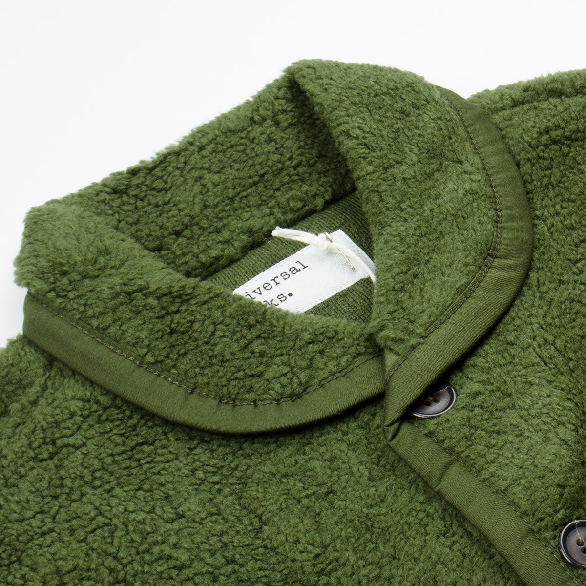 Universal Works - Lancaster Jacket Mountain Fleece - Olive