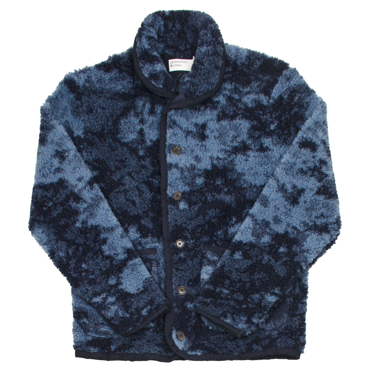 Universal Works - Lancaster Jacket Space Dyed Fleece - Blue