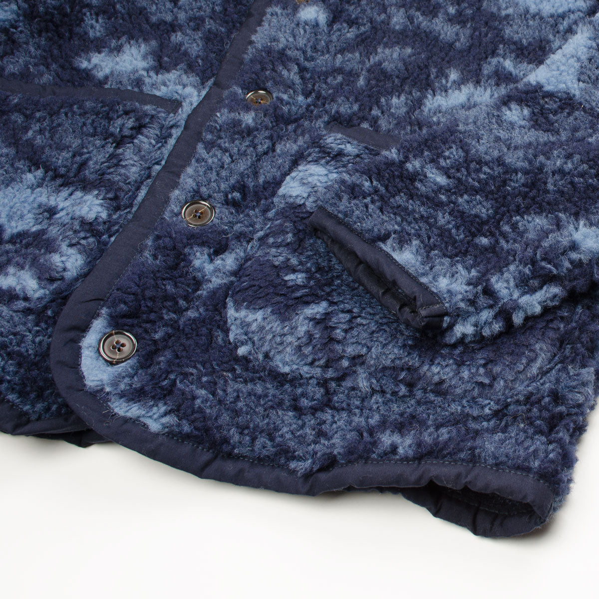 Universal Works - Lancaster Jacket Space Dyed Fleece - Blue