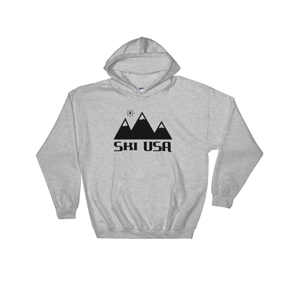 USA Designs - Hooded Sweatshirt - Ski USA