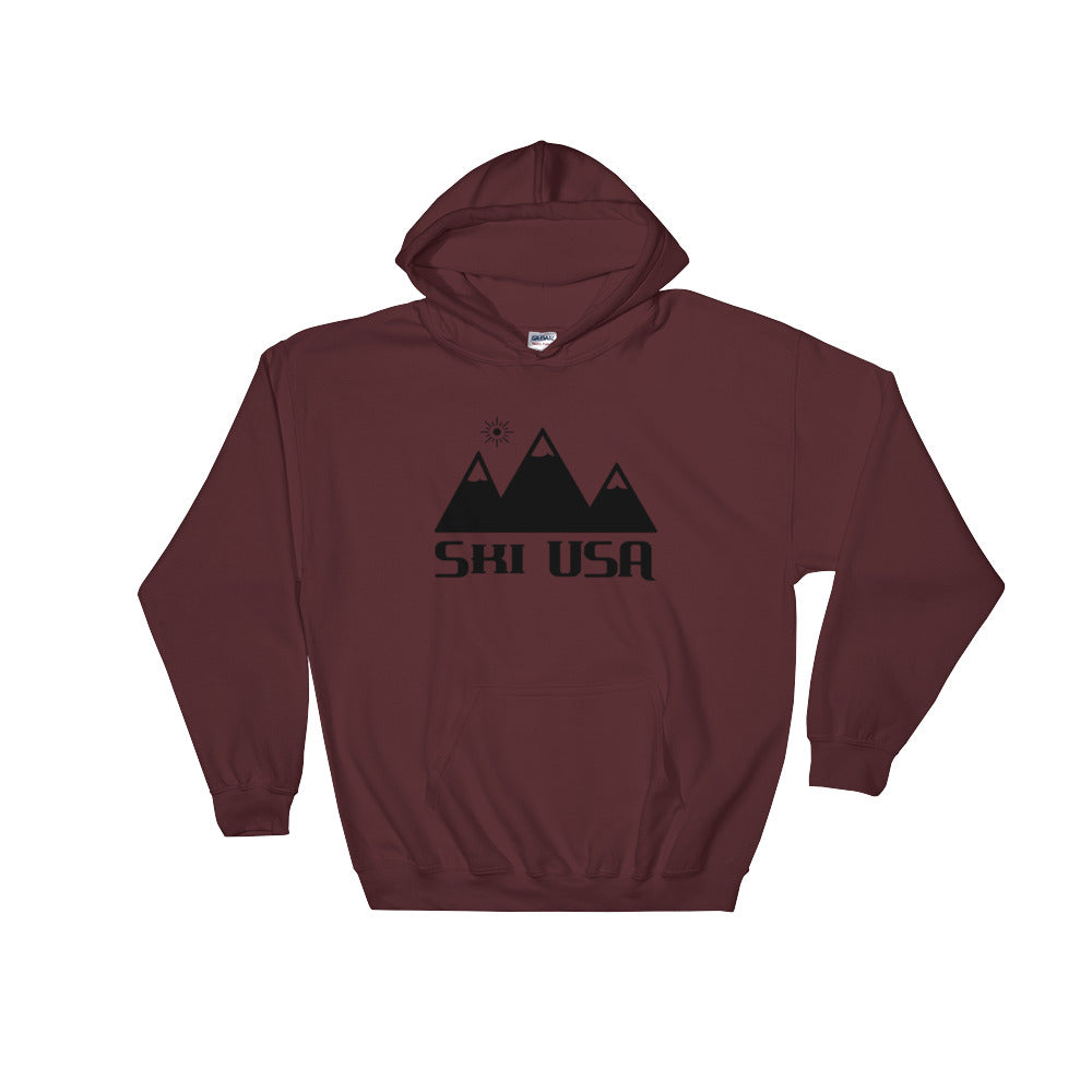 USA Designs - Hooded Sweatshirt - Ski USA