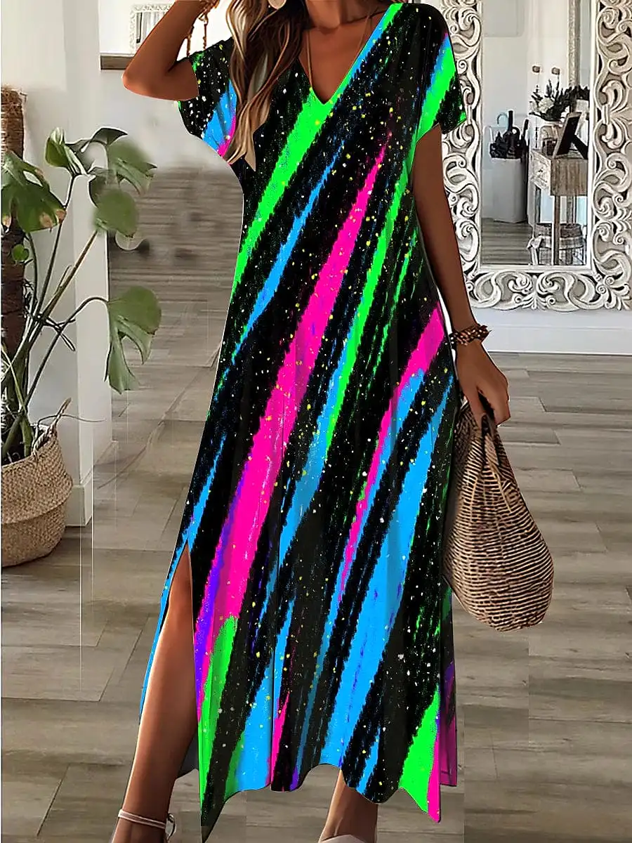 Versatile Women's A-Line Maxi Dress with Long Sleeves and Chic Midi Length