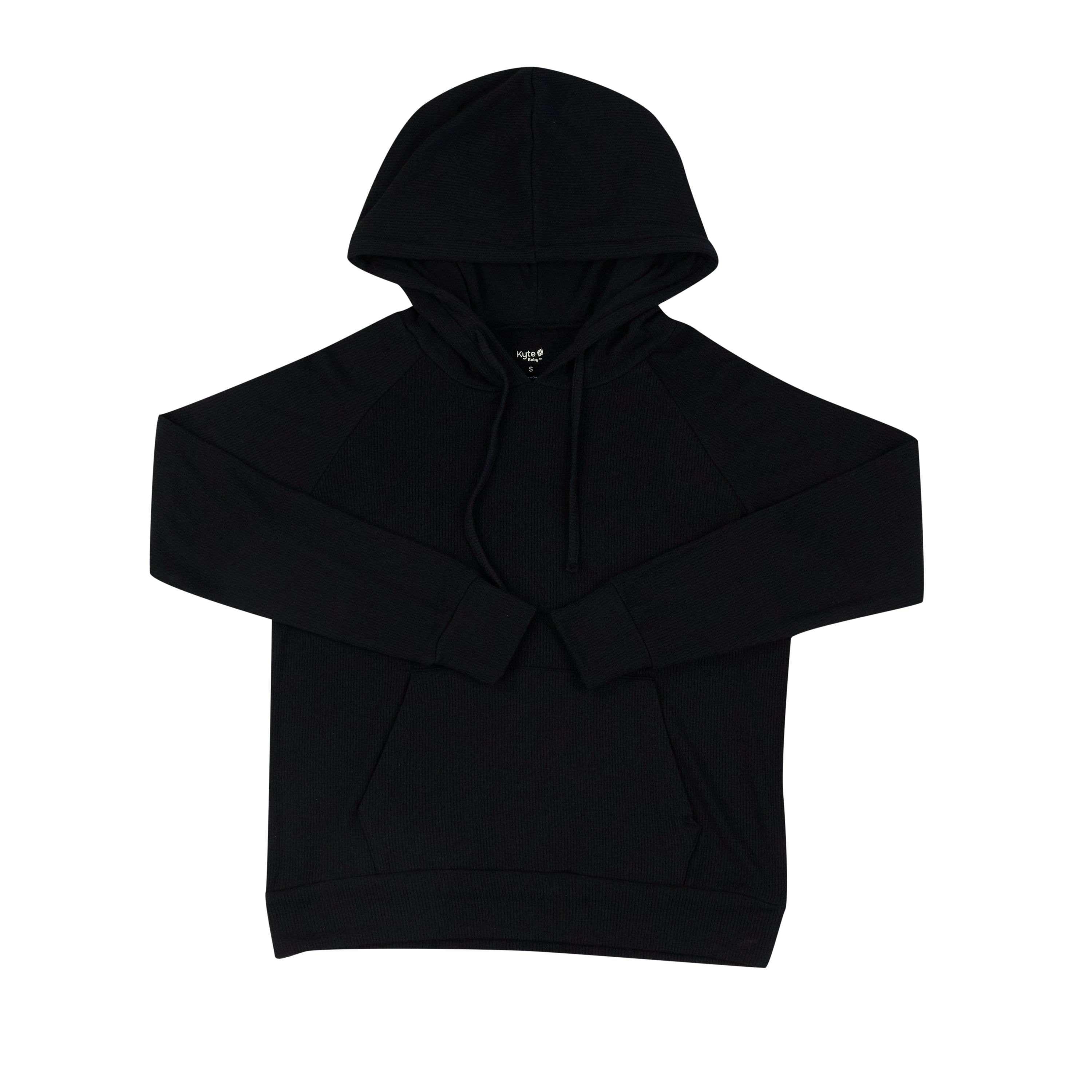 Women's Ribbed Hoodie in Midnight