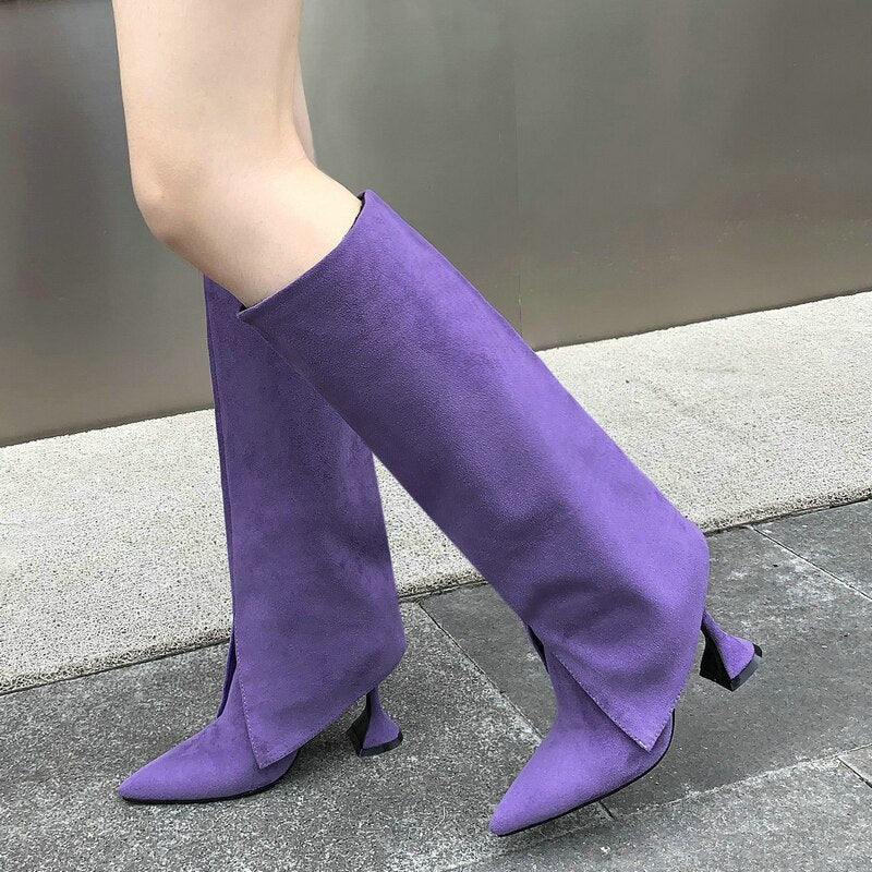 Women's Sexy Winter Comfort Pointed Toe Modern High Heel Boots