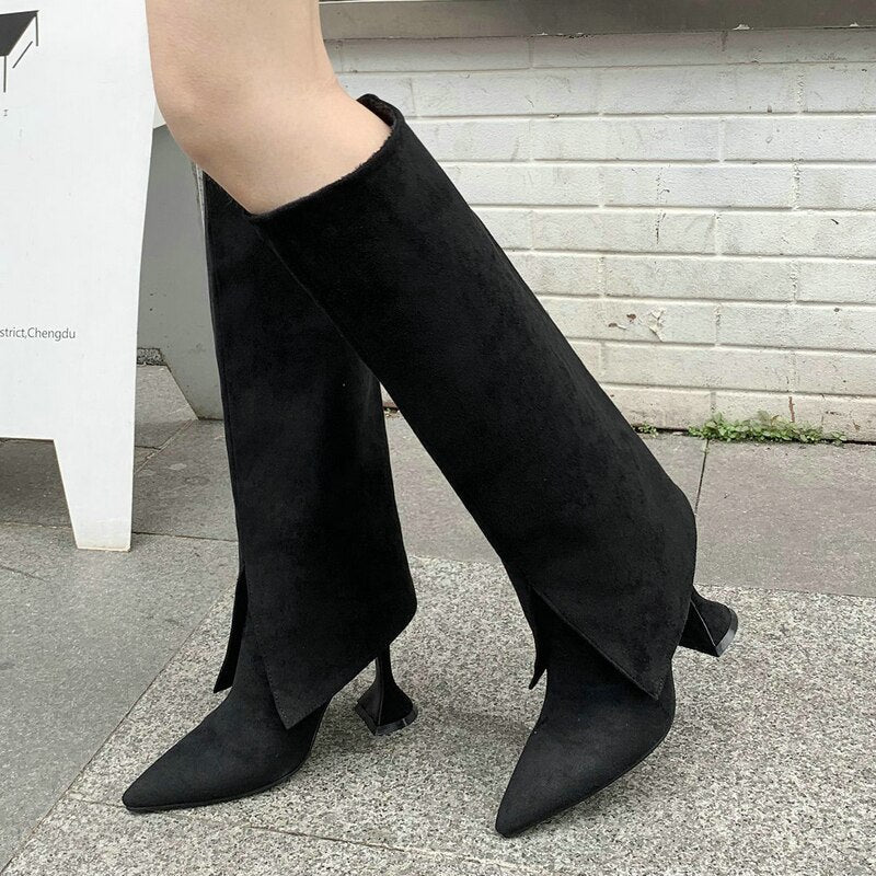 Women's Sexy Winter Comfort Pointed Toe Modern High Heel Boots