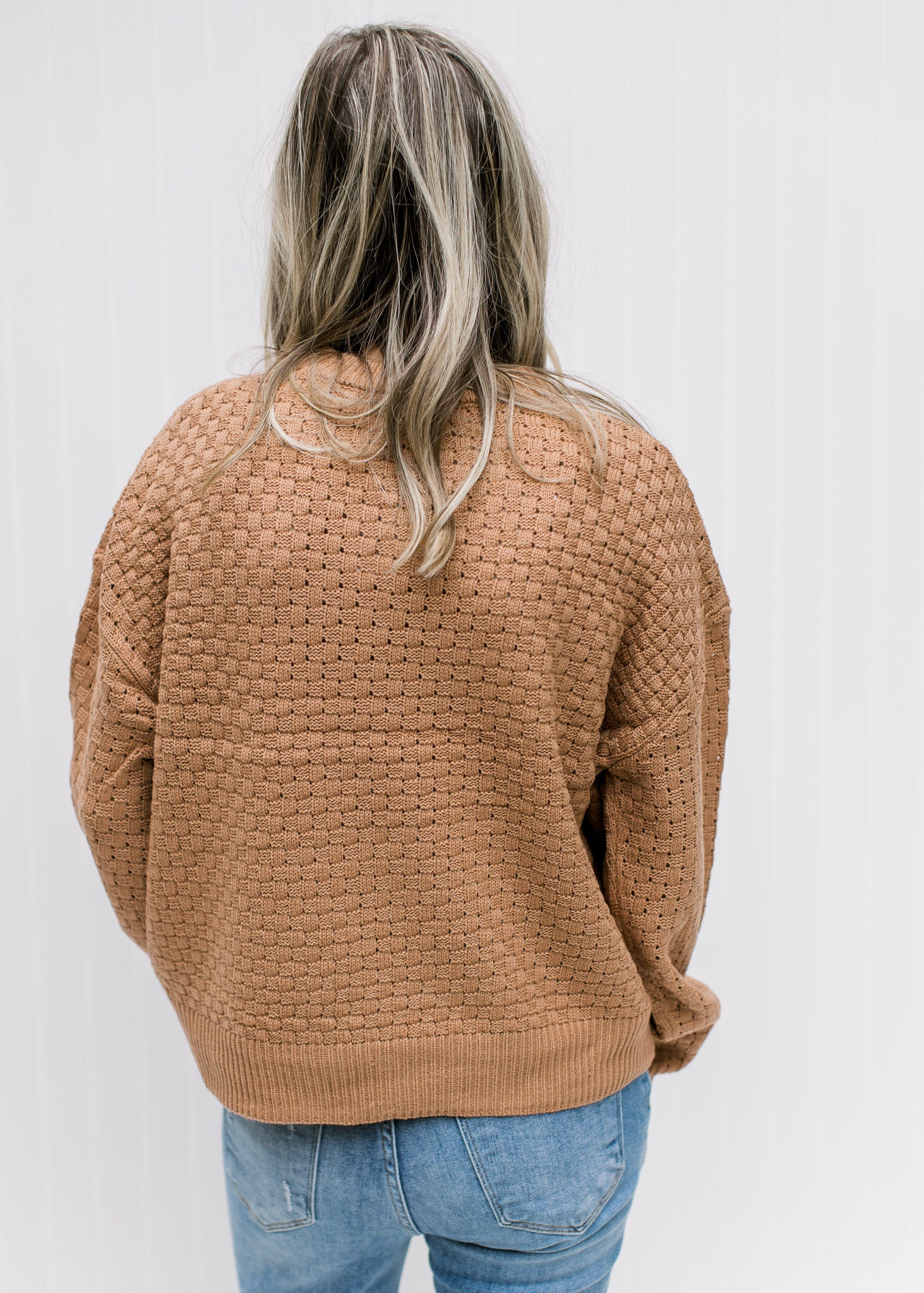 X Copper Canyon  Basket Weave Sweater