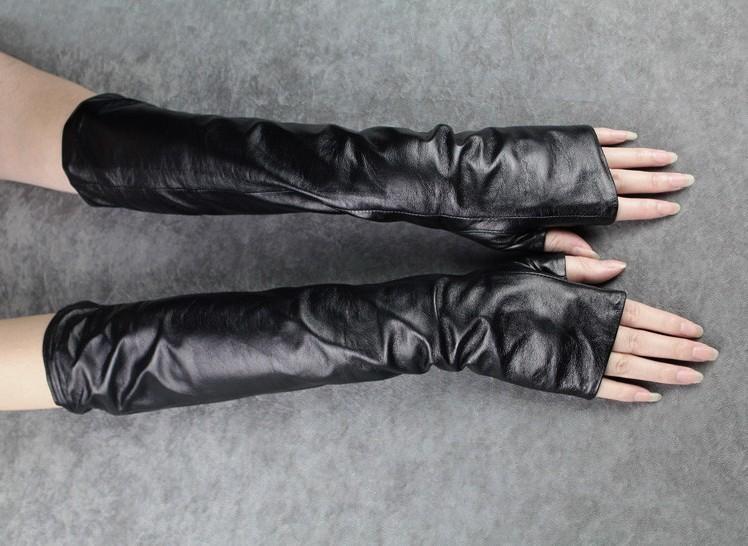 Zuriel Fingerless Gloves - Vegan Leather